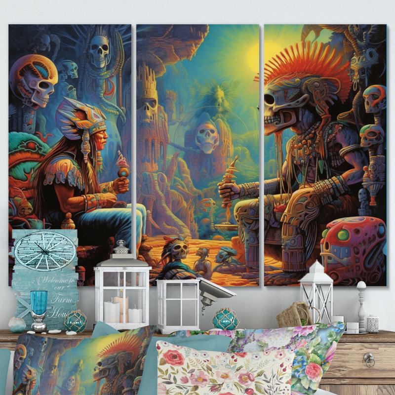 Ensemble de salon d'art mural Dore - Folk, H 28 po x l 36 po x P 1 po