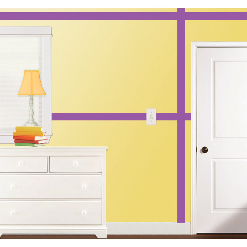 Adhésif décoratif rayures simples, Violet