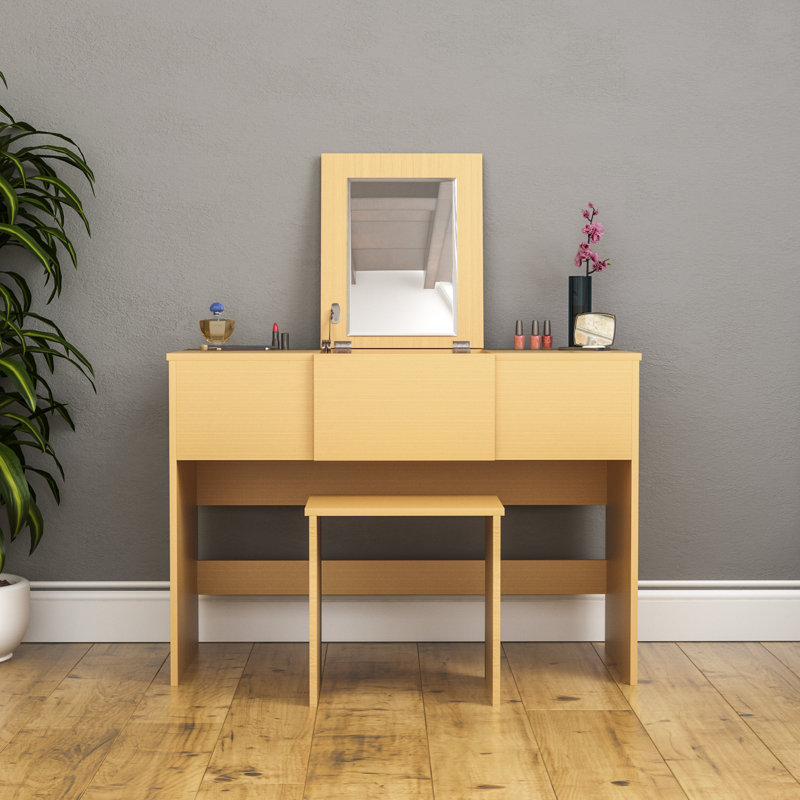 Muskoka Dressing Table with Mirror, Pine