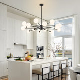 16-light Chandelier Sputnik Chandeliers Black Chandelier Chandeliers For Dining Room Linear Chandelier