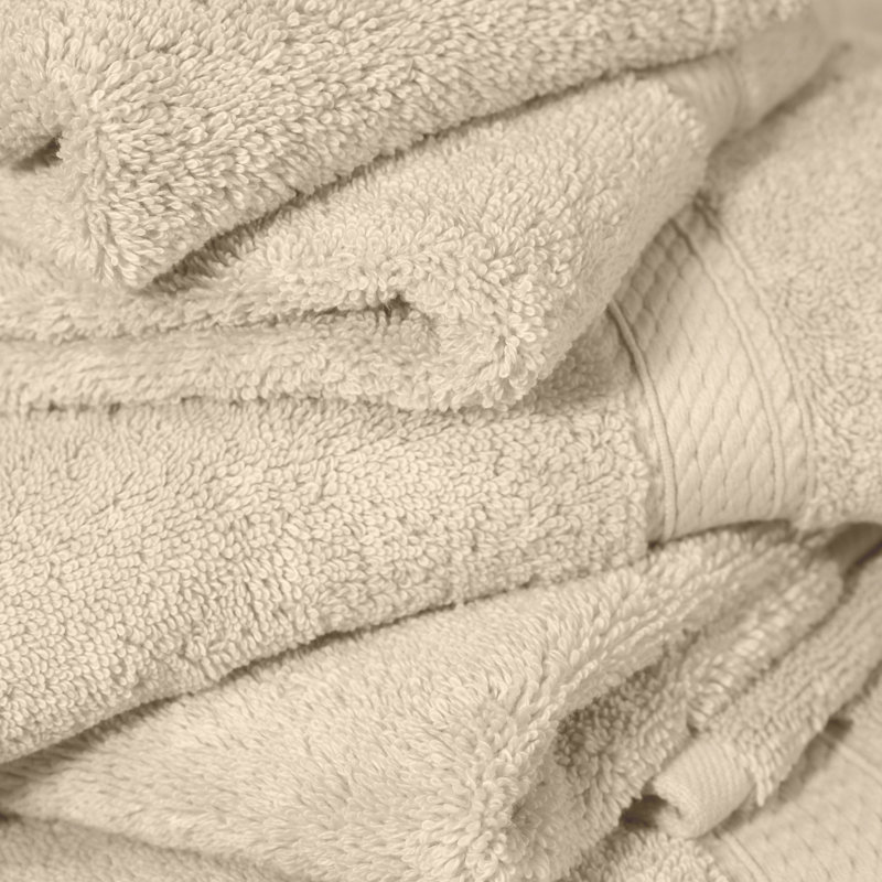 Renata Certified Egyptian Cotton 800 GSM Plush Heavy Highly Absorbent Luxury Washcloth , Cream