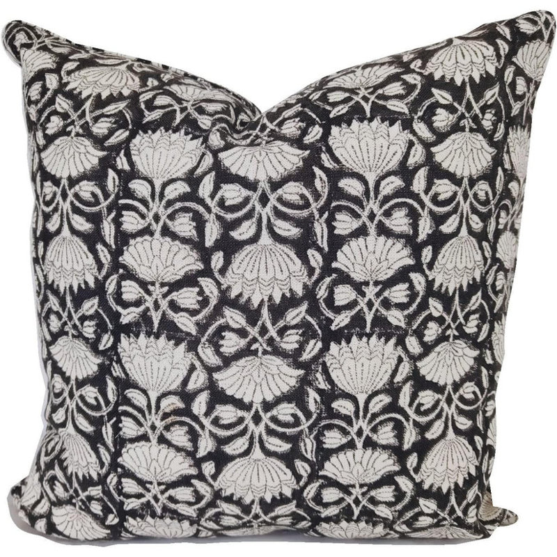 Tissu en lin Fab divine Ulta Kamal pour housses de coussins imprimés à la main, coussins de canapé et décorations pour la maison, taille 20 po x 20 po