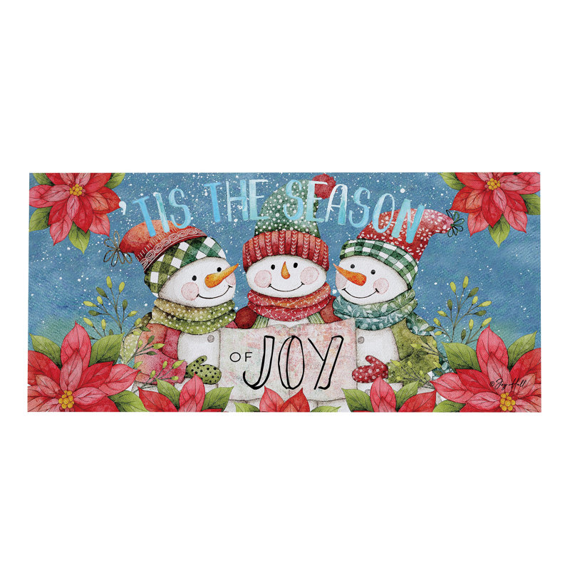 Tapis de Noël Christmas Cheer Snowmen Sassafras