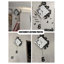 Horloges murales noires et blanches-110333617