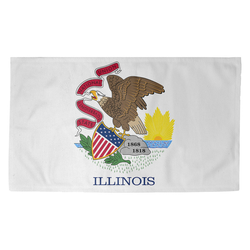Tapis de porte d’intérieur illinois flag Fawcett, Rectangulaire 7 pi 2 po x 5 pi 4,5 po