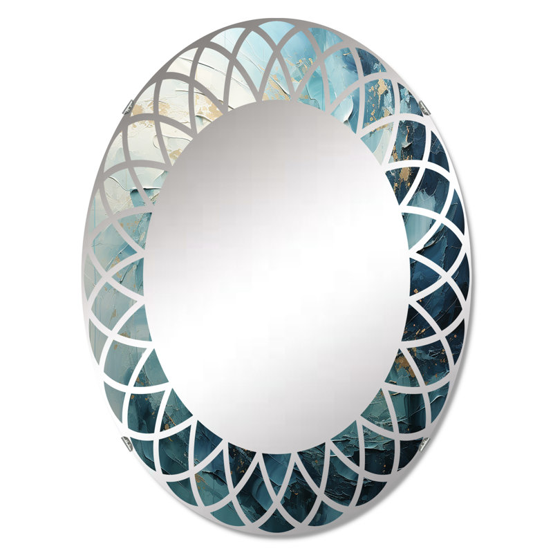 Yinlin - Miroir mural moderne ovale, 36 po x 24 po