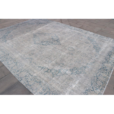 Handmade Oversized Turkish Anatolian Vintage Rug - White Bohemian Beni Ourain for Living Rooms