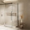 OVE Selby X P 74 po Panneau de douche H sans cadre en verre transparent noir