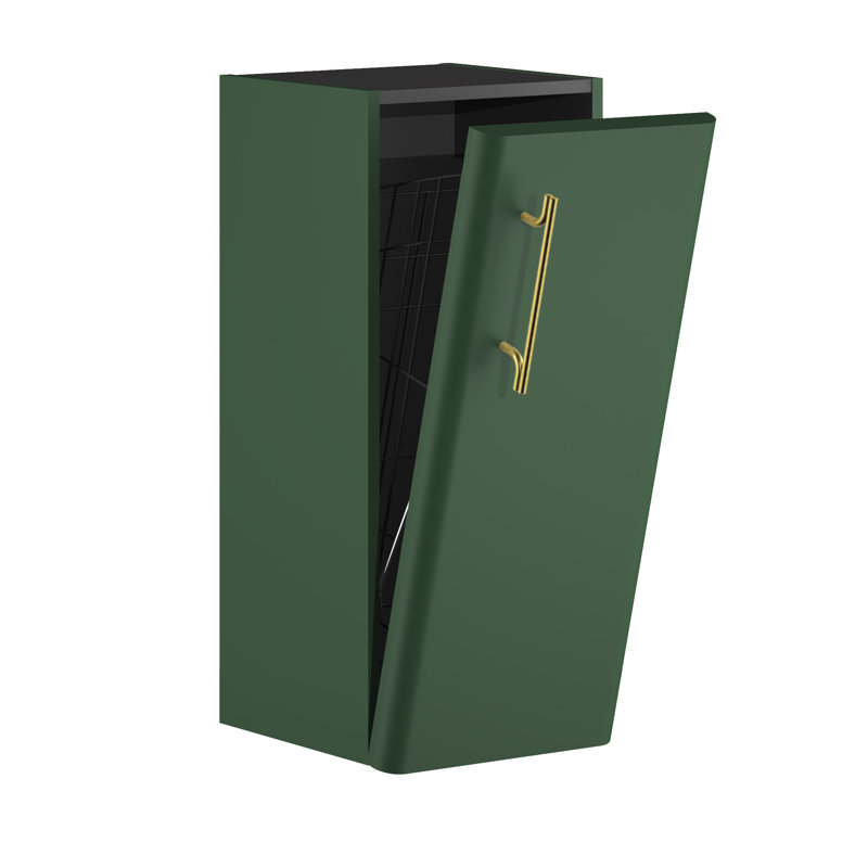 Ashat Bathroom Cabinet, Right, Conifer Green Supermatt/Gold