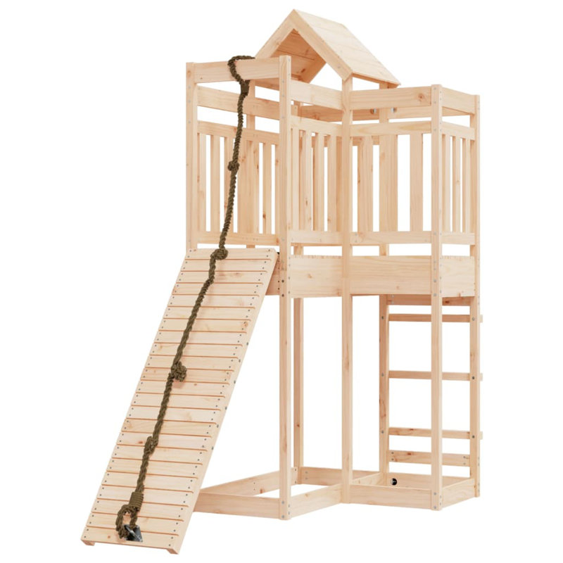 Ensemble de balançoires en bois massif, Pin