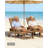 Outdoor Chaise Lounge Chair, All Weather HIPS Patio Lounge Chair with Cup Holder and Armrest for Outside, Beach, Pool, Deck, Teak-1359443784