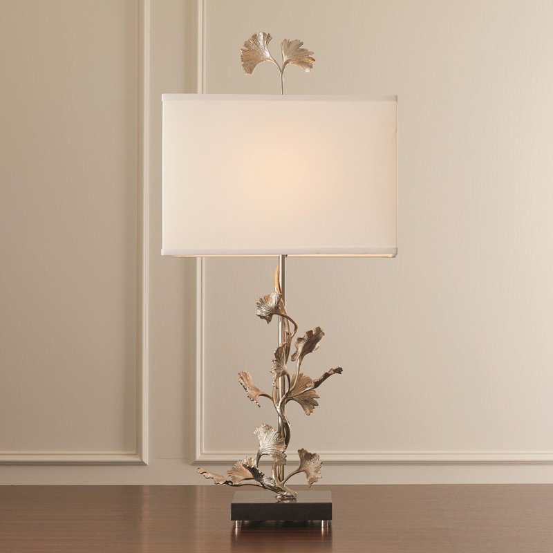 Ginkgo Table Lamp-Brass, Nickel/Black