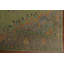 Tapis vert / beige en laine noué à la main de conception unique 1960S 7 pi 11 po x 11 pi Keven 1960S