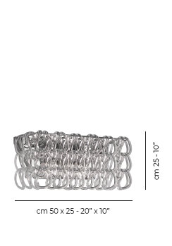 Giogali Wall Lamp Crystal Smoky Matt Bronze 1 E12 Ul, Glossy Chrome, 10" H x N/A" W x 20" D, Crystal Transparent