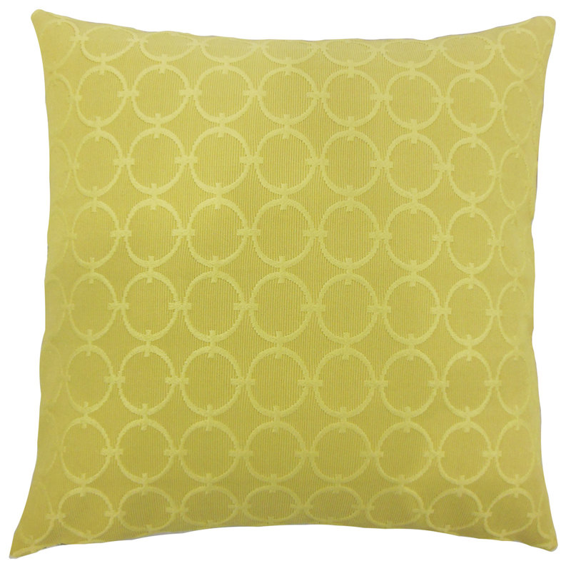 Vadim Cotton Blend Geometric Sham Set, Euro, Lichen