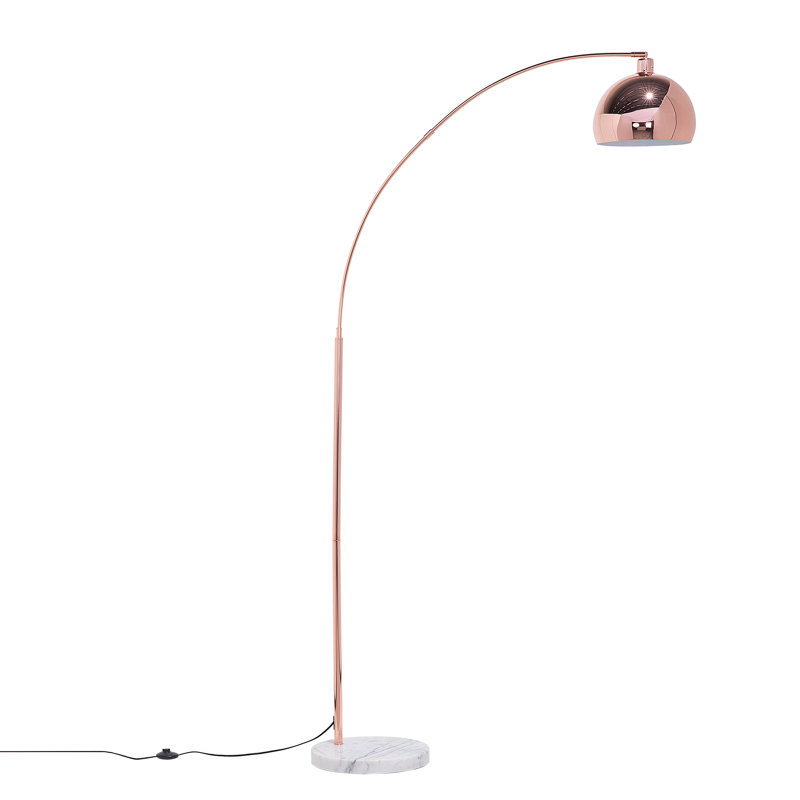 Aanya 210cm Arched Floor Lamp, Copper