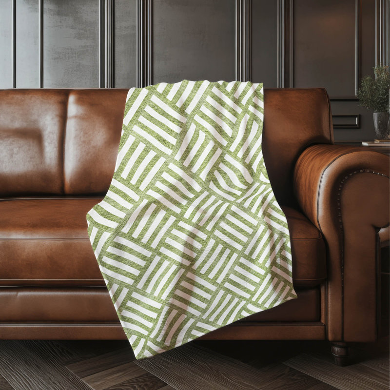 Jeté carré Addison Sherpa ASB620, Olive