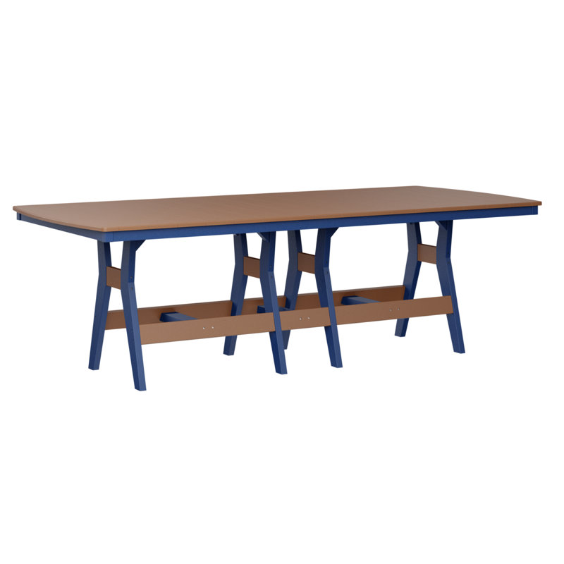 Table rectangulaire à hauteur de comptoir 96 po Berlin Gardens Harbor, Bleu pacifique, Cèdre