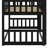 Kayda Twin Over Twin Over Twin Triple Rubber Wood Bunk Bed, With Ladders, Guardrails Detachable Bunk Bed-106307171