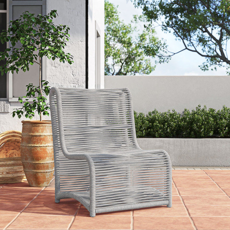Renfri Aluminum Outdoor Armless Lounge Chair