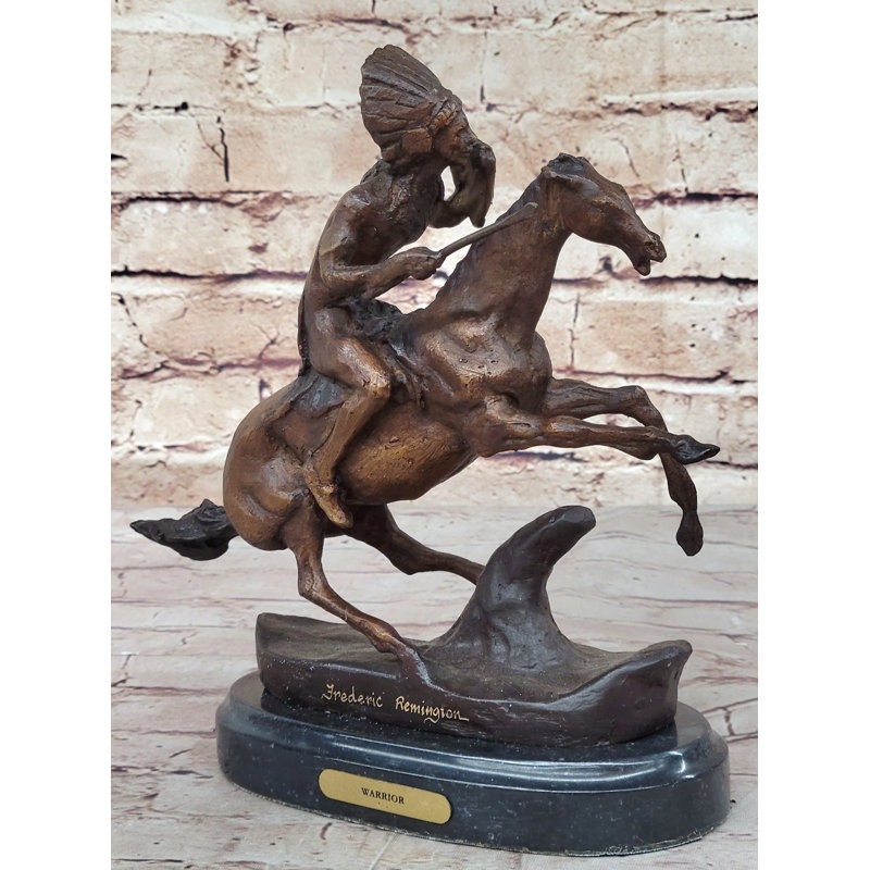 Sculpture Cardello Native American Horseman