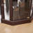 Lighted Corner Curio Cabinet - Elegant Glass Display Case For Living Room & Bar, Perfect For Antique Collections & Wine Storage With Built-In Lighting-1329345075