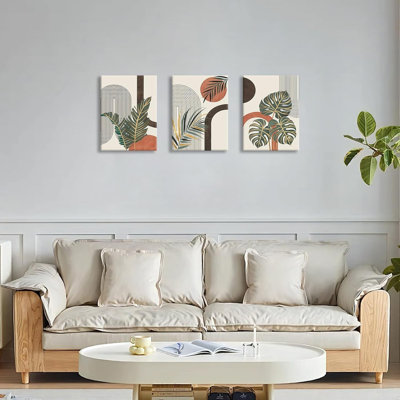 3 Piece No Frame Print on Canvas