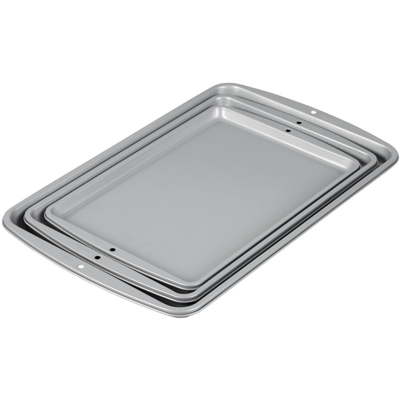 Wilton Non-Stick Heavy-Gauge 3-Piece Cookie Sheet Set