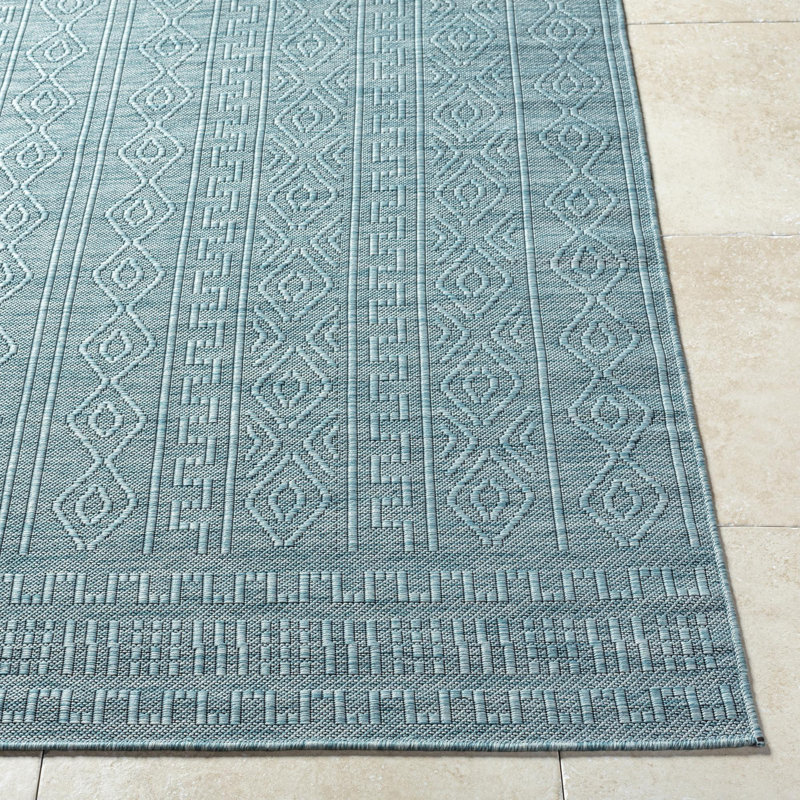 Jual Geometric Indoor / Outdoor Rug, Rectangle 2' x 2'11"