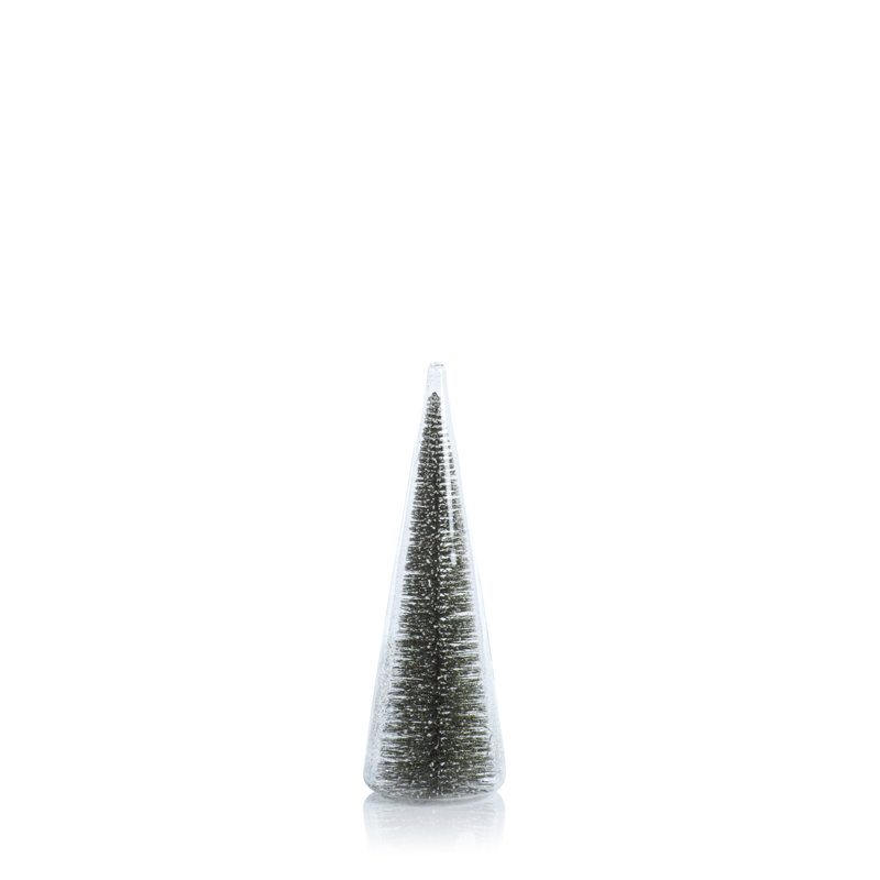Glass Decorative Tree, 9" H x 3.25" W x 3.25" D