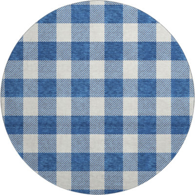 Premium Machine Washable Prisco Navy Rug