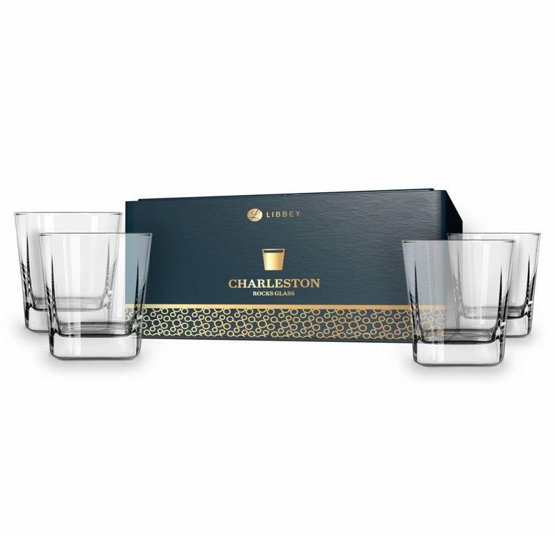 Ensemble de 4 verres à whisky Libbey Charleston