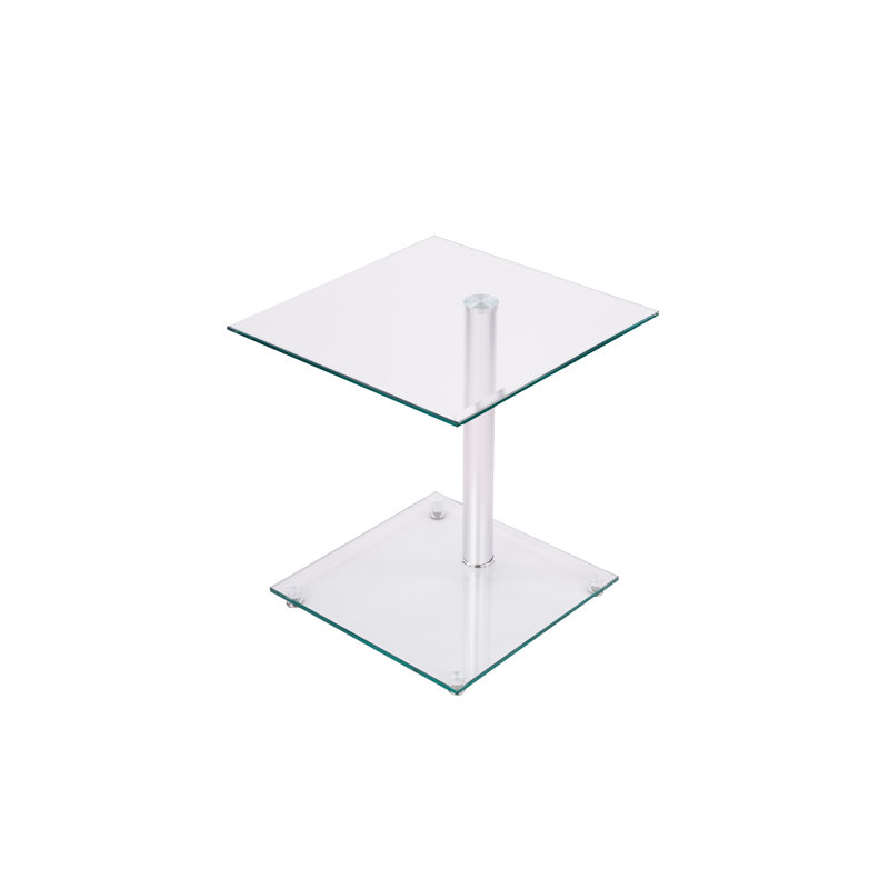 Glass Top C Table End Table