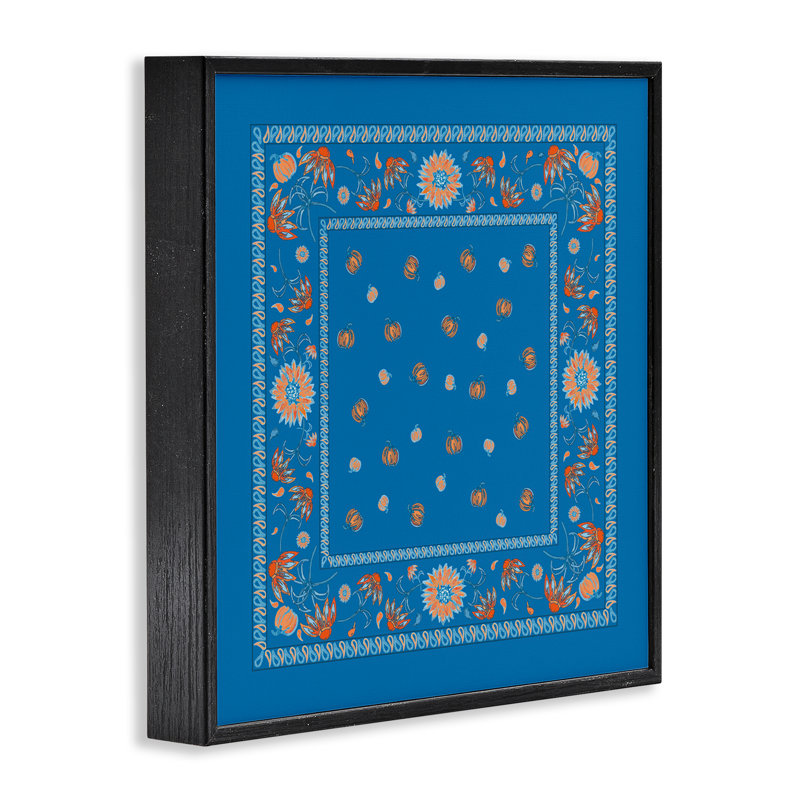  «Blue Sky Harvest», estampe numérique par Safa Diab, Giclée encadrée noir minuit, H 12 po x l 12 po