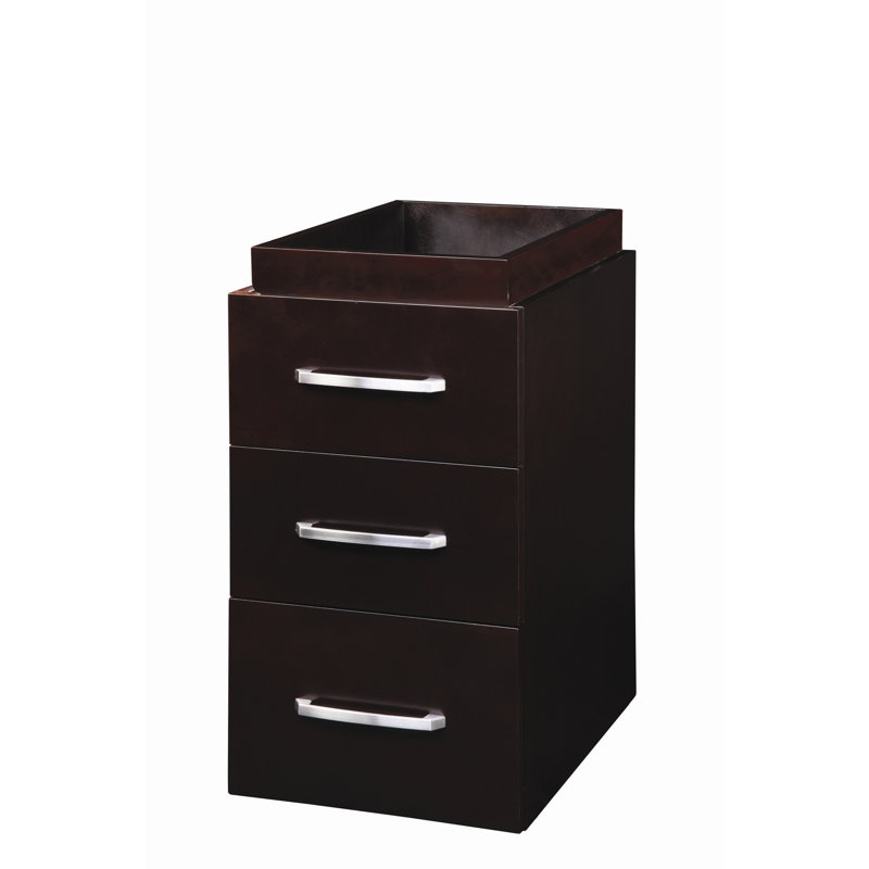 Base de meuble-lavabo à trois tiroirs 15 po Cameron, Espresso