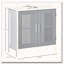 Armoire de meuble-lavabo moderne sous le comptoir avec 2 portes et piédestal sous le lavabo avec tablettes réglables-1912434209
