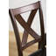 Chaise d'appoint rembourrée Pettry en brun foncé