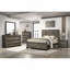 Mobilier de chambre à coucher 1 pièce à 6 tiroirs avec rangement à finition ébène-42729167
