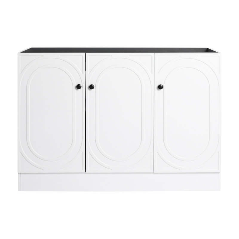 Meuble-lavabo autoportant - sans le lavabo, Blanc