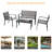 Geral 4 Piece PVC-Coated Polyester Metal Seating Group Breathable-2112896975