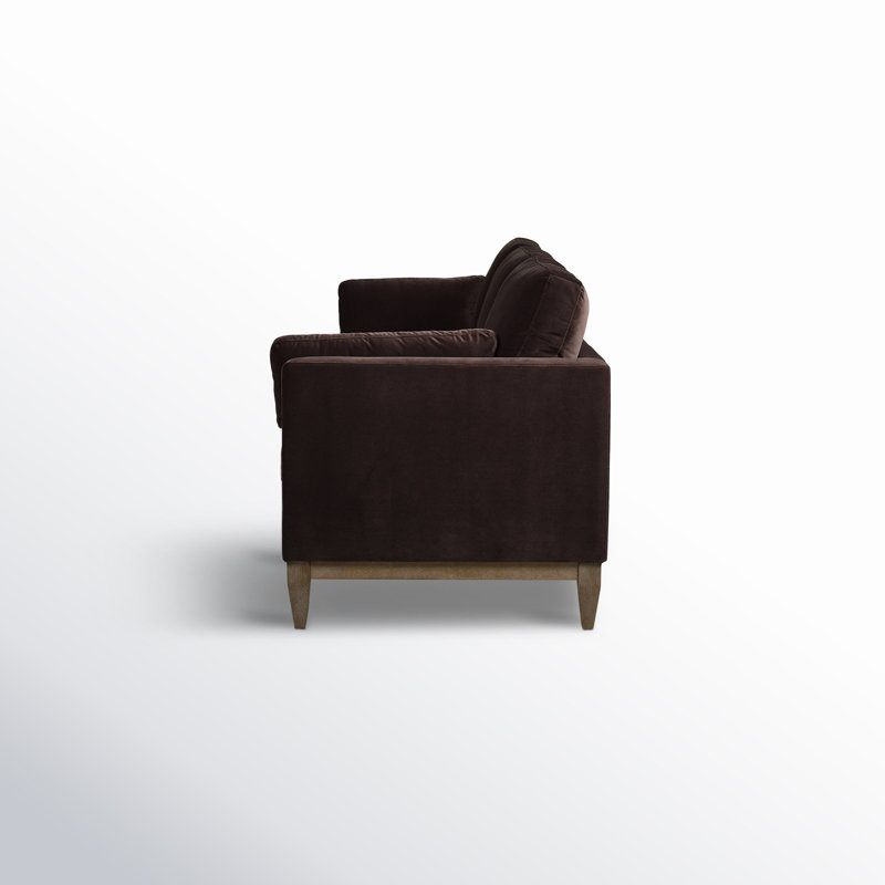 Pera 84'' Velvet Sofa, Deep Brown Velvet