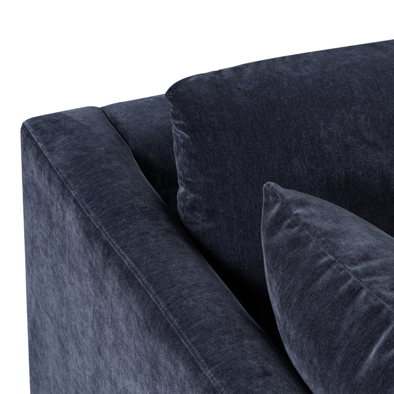 Lucerne 108" Velvet Sectional With Extra-Wide Chaise, Right Hand Facing