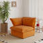 Fairford Right-Armed Upholstered Linen Velvet Slipcovered Chair-678423605