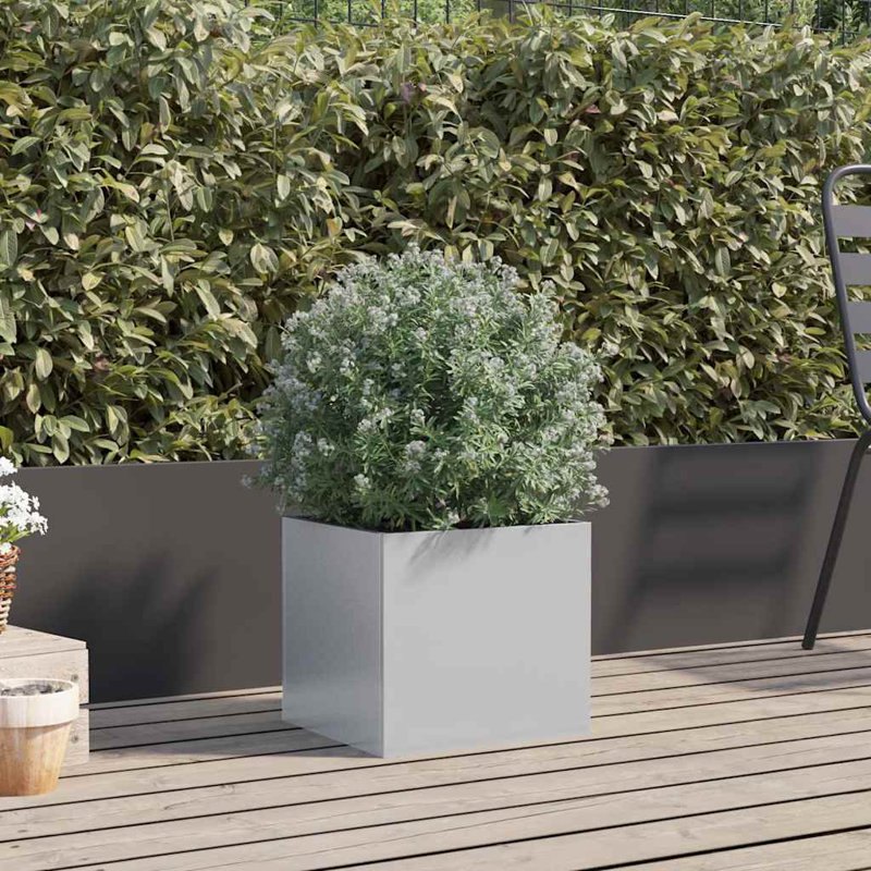 Planter Steel, Black, 29cm H x 32cm W x 30cm D, 1