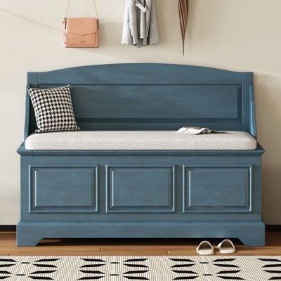 Banc à chaussures, banc de rangement pour chaussures rétro avec dispositifs de fermeture en douceur, coffre de rangement avec rangement caché et coussin pour l'entrée, le couloir, le salon