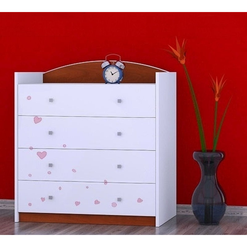 Newfolden 4 - Drawer Kids Dresser, Brown