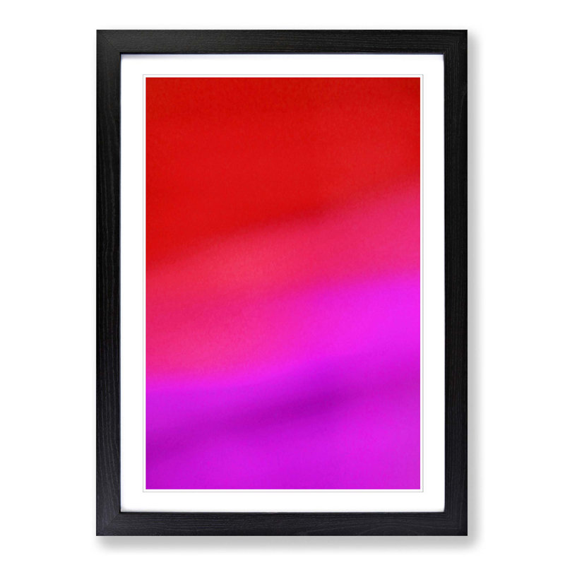 Colour Clash in Abstract - Picture Frame Graphic Art Print, 65cm H x 48cm W x 2cm D, Black Framed