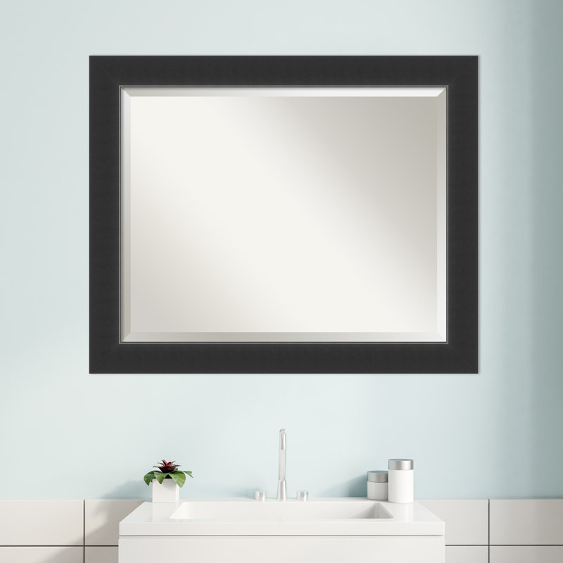 Miroir d'appoint Hatton, 27 po x 33 po, Noir