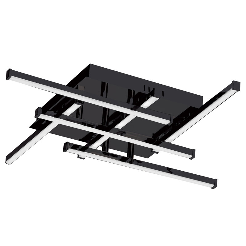 Summit Light Unique/Statement Geometric Flush Mount, 2" H x 20" W x 20" D, Matte Black