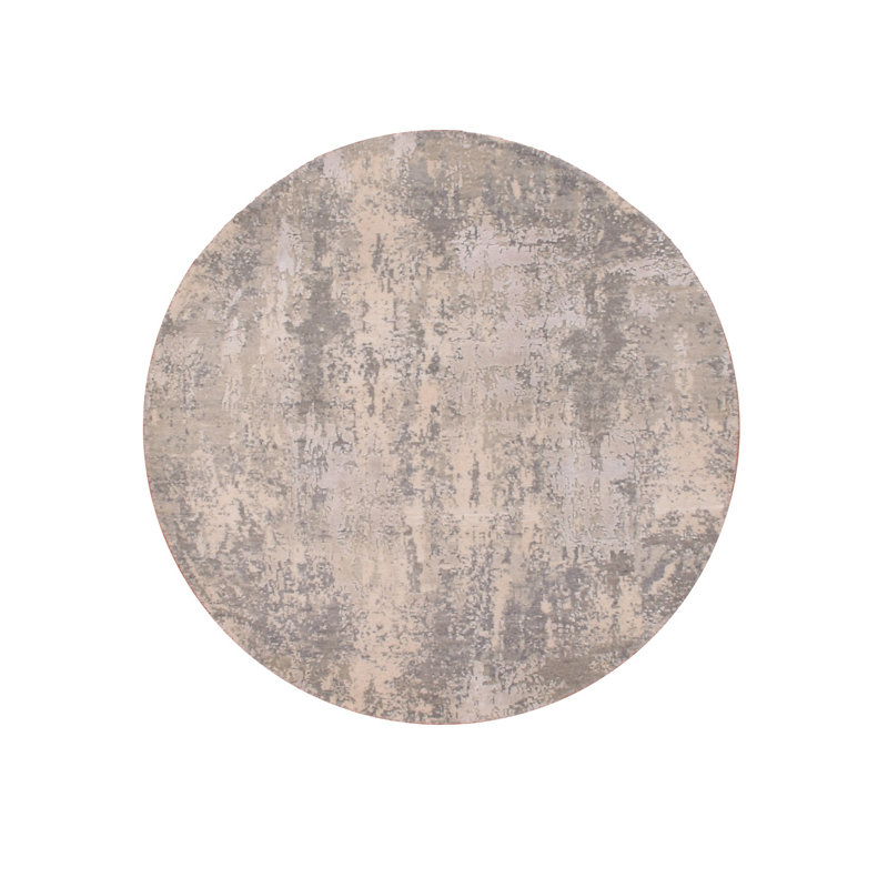 Tapis rond rond en laine nouvel âge Cardine 4 pi x 4 pi Cardine
